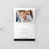 DANK JE BEN mitzvah gouden ster van david black Bedankkaart (Binnen)