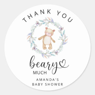Dank je berenveel  ronde sticker