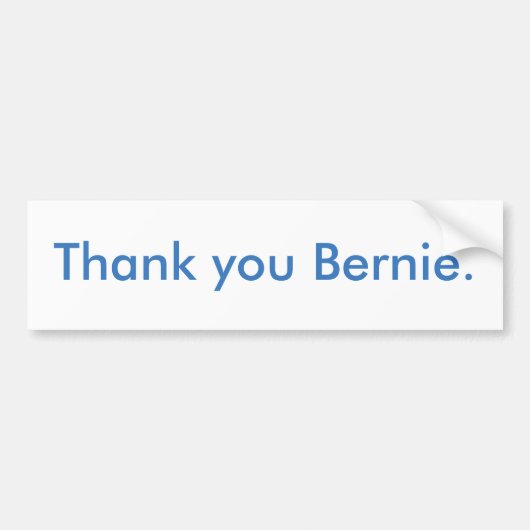 Dank je Bernie bumper sticker (Voorkant)