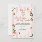 Dank je Berry Veel Aardbei Verjaardag Kaart (Voorkant)