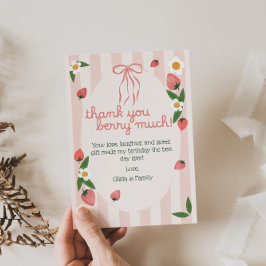 Dank je Berry Veel Aardbei Verjaardag Kaart