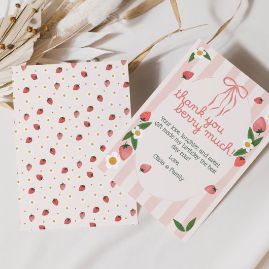 Dank je Berry Veel Aardbei Verjaardag Kaart
