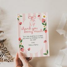 Dank Je Berry Veel Aardbeien Verjaardagskaart