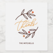 Dank je Berry veel acryl tumbler wijnetiket Wijn Etiket (Enkel label)