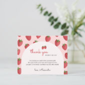 Dank je Berry veel Baby shower dank je kaarten (Staand voorkant)