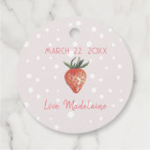 Dank je Berry Veel Berry Eerste Verjaardag   Bedankjes Labels (Achterkant)