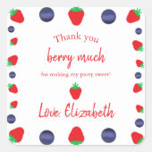 Dank Je Berry Veel Dank Je Vierkante Sticker (Voorkant)