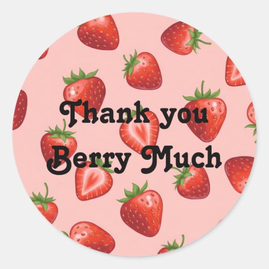 Dank je Berry veel Ronde Sticker (Voorkant)