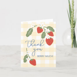 Dank Je Berry Veel Zoete Aardbei Landkaart Bedankkaart