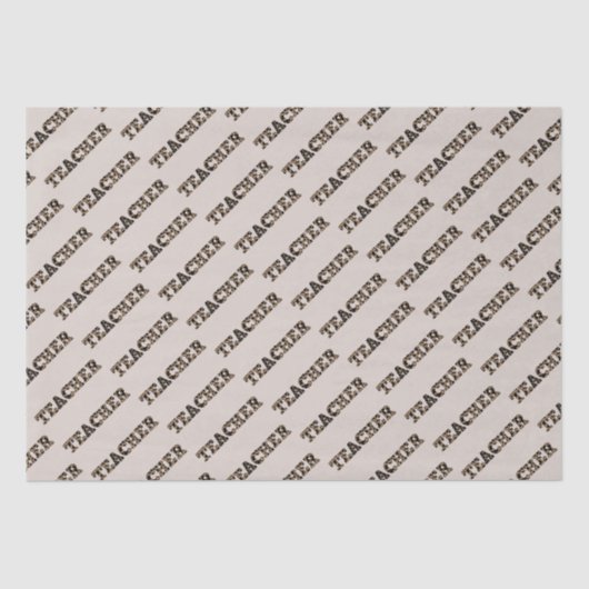 Dank je beste leraar aangepaste citaten luipaardpr tissuepapier (Voorkant)