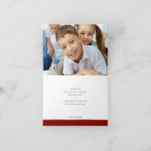 DANK JE BEVAT een mitzvah gouden ster met donkerro Bedankkaart (Binnen)