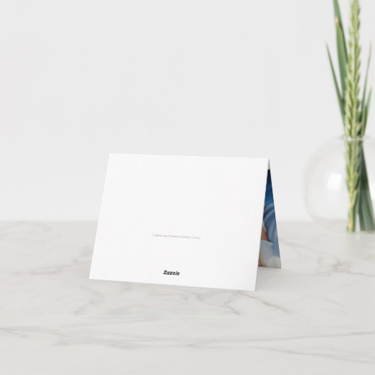 DANK JE BEVAT een mitzvah gouden ster met donkerro Bedankkaart (Achterkant)