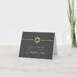 DANK JE BEVAT mitzvah moderne gouden ster grijs Bedankkaart<br><div class="desc">[ OPMERKING - HET GOLD-EFFECT IS EEN AFGEDRUKT AFBEELDING ] Een modern, eenvoudig ontwerp voor DANK U KAARTINSTELLING als sjabloon is het eenvoudig voor u om uw eigen gegevens toe te voegen of op de knop Aanpassen te drukken en u kunt tekst, lettertypen, aanpassingen, enzovoort toevoegen of wijzigen: 1. Resize/verwijder...</div>