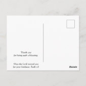 Dank je Bijbel Schriftuur Zonsopgang Brekende Land Briefkaart (Achterkant)