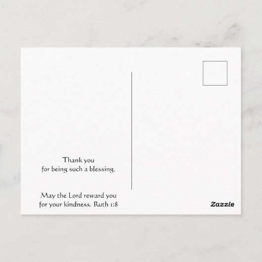 Dank je Bijbel Schriftuur Zonsopgang Brekende Land Briefkaart (Achterkant)