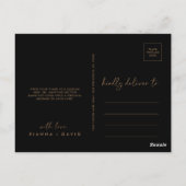 Dank je Black Gold Classic Briefkaart (Achterkant)