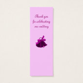 "Dank je..." Bladwijzer w / Couple's Names Mini Visitekaartjes (Achterkant)