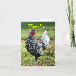 Dank je, blanco, Rooster Bedankkaart