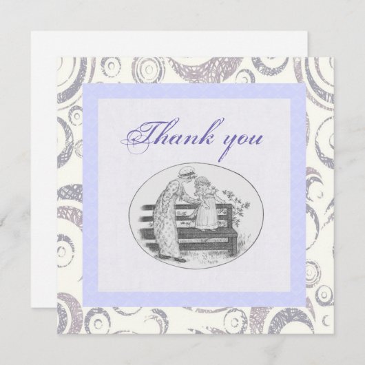 Dank je  blauwe grijze meid (Voorkant / Achterkant)