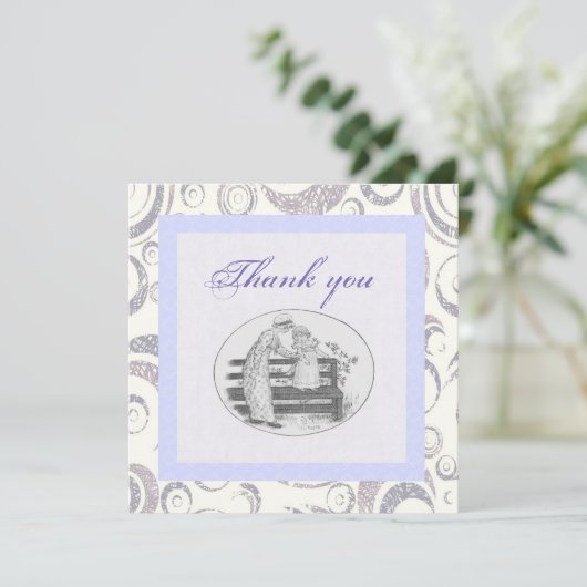 Dank je  blauwe grijze meid (Staand voorkant)