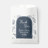 Dank Je Blauwe Zeeschelpen Kladjes Bedankzakje (Voorkant)