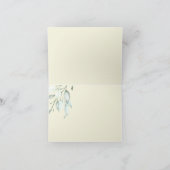 Dank je | Bleke Gele Ivoren Blush Rozen Bedankkaart (Binnen)