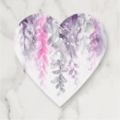 Dank je bloem abstracte trouw evenement roze indig bedankjes labels (Achterkant)