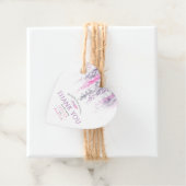 Dank je bloem abstracte trouw evenement roze indig bedankjes labels (In situ)