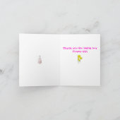 Dank je Bloemenmeisje Bedankkaart (Binnen)