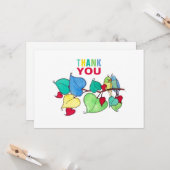 Dank je blote, kleurrijke illustratiekar van Lovev Kaart (Voorkant / Achterkant in situ)