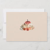 Dank je Boho Foto Herfst Pompoen Baby Shower Kaart (Achterkant)
