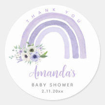 Dank je Boho Regenboog Baby Shower Klassiek