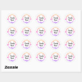 Dank je! Boho regenboog krans ronde Sticker (Vel)