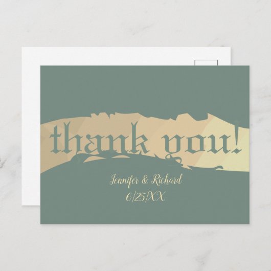 "Dank je!" Boortekst Briefkaart (Voorkant / Achterkant)