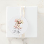 Dank je Boots Bubbly Western Pioen BRUILOFTSDUIK Bedankjes Labels (In situ)