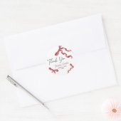 Dank je Bordeaux-marobowsticker Ronde Sticker (Envelop)