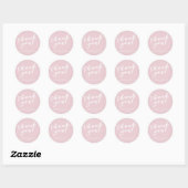 Dank je | Borstel Script Dusty Roze Bruiloft Ronde Sticker (Vel)