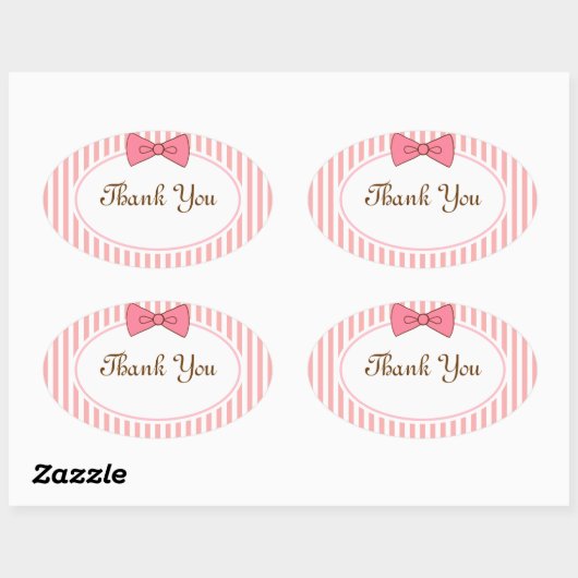 Dank je Bow Stickers (Vel)