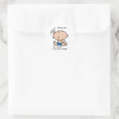 Dank je Boy Baby shower Gift Label Sticker (Tas)