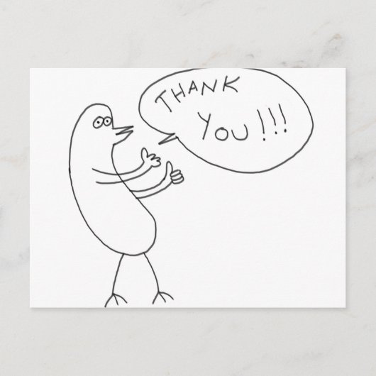 Dank je!! Briefkaart (Voorkant)