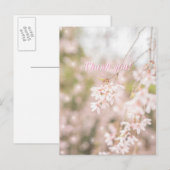 Dank je Bright Weeping Cherry Sparkles Briefkaart (Voorkant / Achterkant)