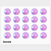 Dank je Bruid Sweet16 Glitter Holografische Drips Ronde Sticker (Vel)