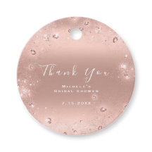 Dank je bruids douche Sweet 16th roze confetti