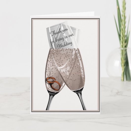 Dank je bruidsmeisjes en bruidsjonkers bedankkaart (Voorkant)