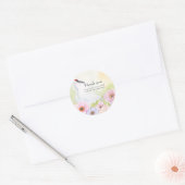 Dank je bruidsshower Whooping Crane Anemones Ronde Sticker (Envelop)
