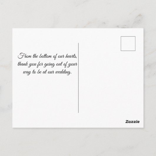 dank je bruiloft 6 foto ' s collage vakantie briefkaart (Achterkant)