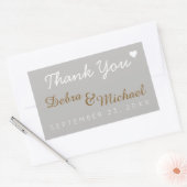 dank je, bruiloft rechthoekige sticker (Envelop)