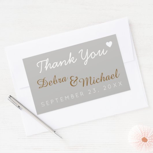 dank je, bruiloft rechthoekige sticker (Envelop)
