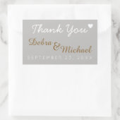 dank je, bruiloft rechthoekige sticker (Tas)