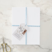 Dank je bruine Cavapoo hond Trouwen Cadeaulabel (Met Touw)